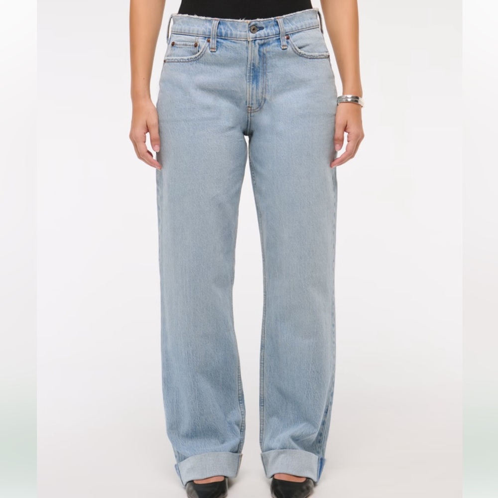 Abercrombie Curve Love Low Rise Baggy Jean